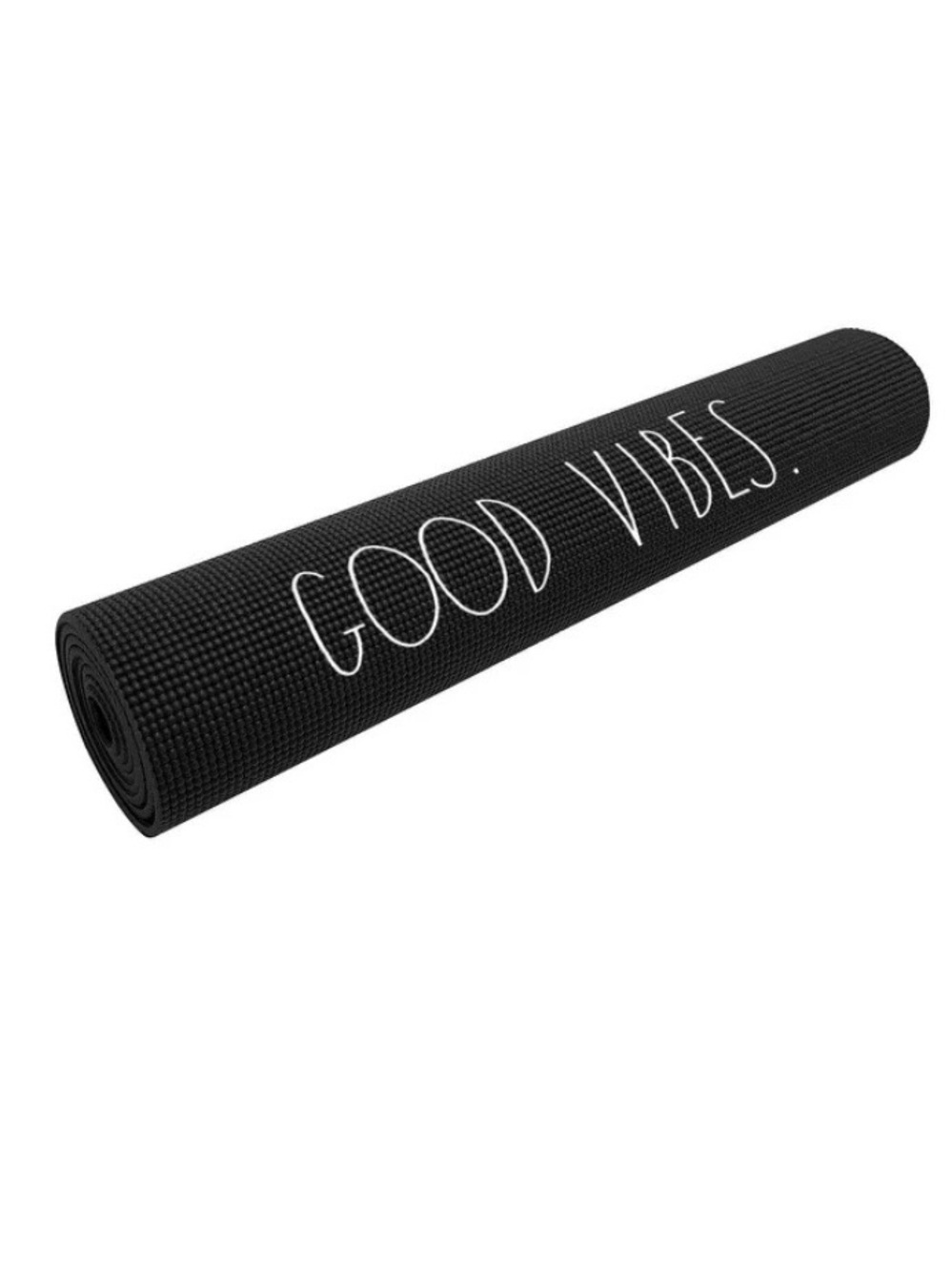 Rae Dunn “Good Vibes' Yoga Mat Black New in Packaging